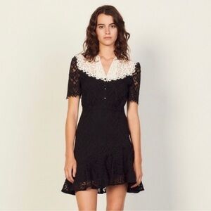 Sandro Rosane Lace Mini Dress Size 10‎ NWT